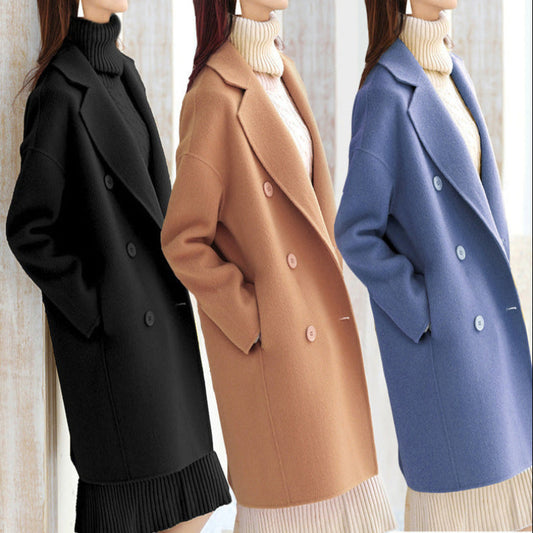 Manteau Cachemire Double Boutonnage - Style Hivernal 